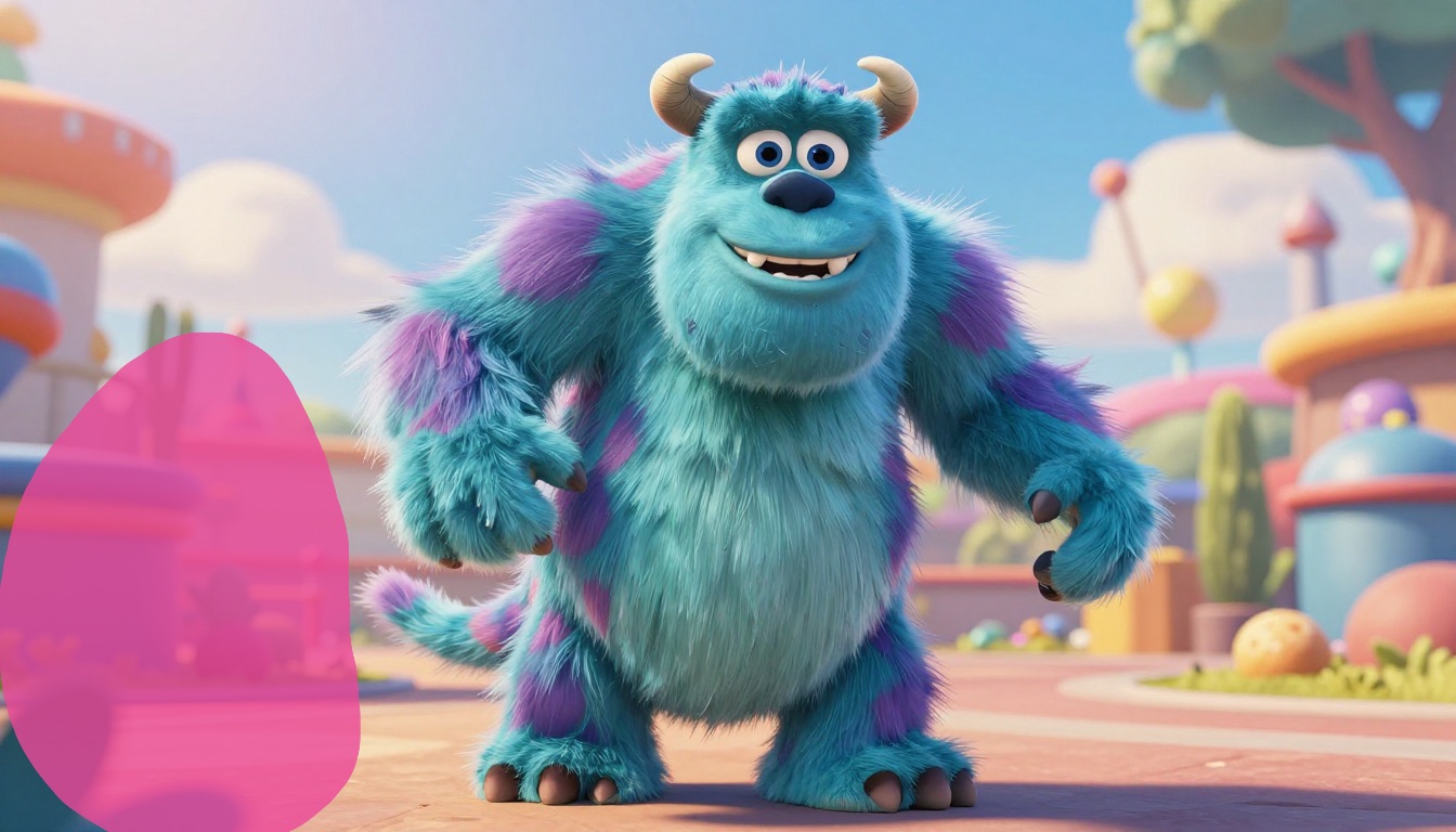 Mask showing area where monster will be added