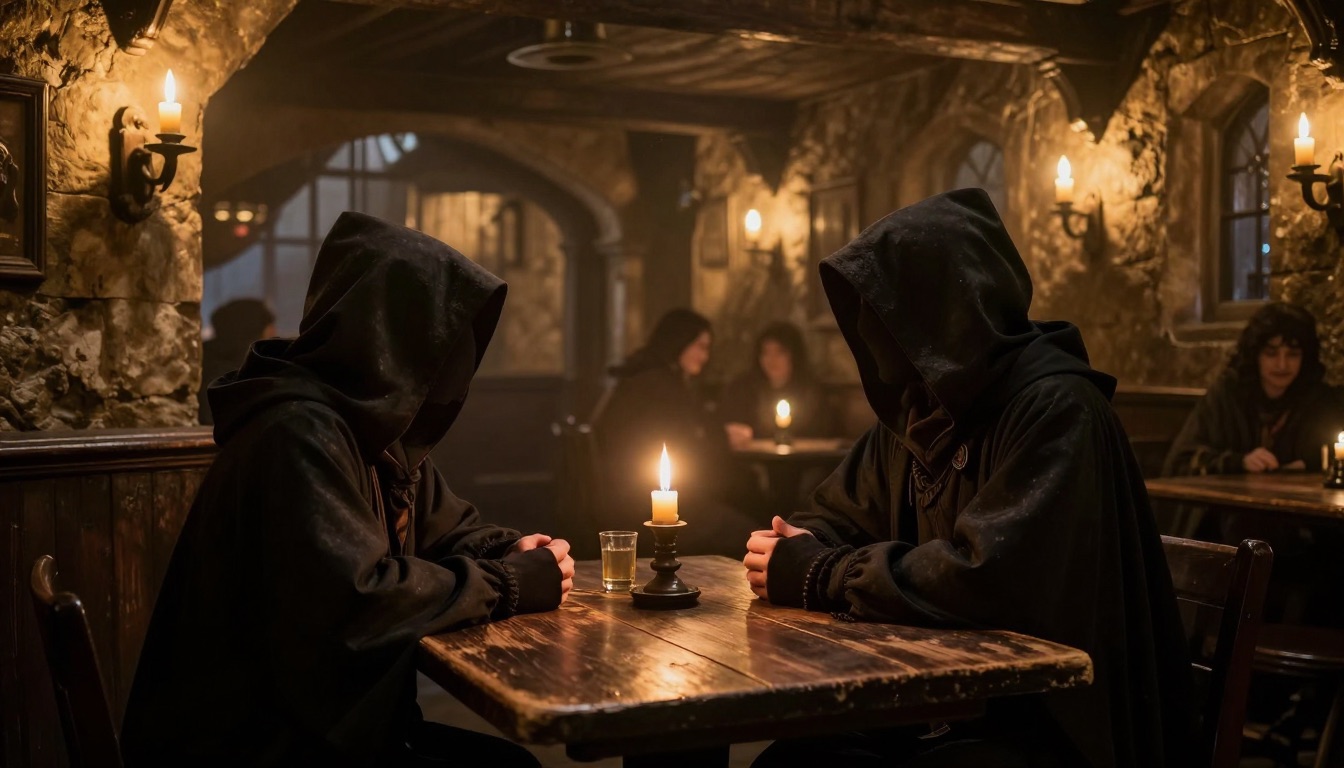 Man with covered face before inpainting