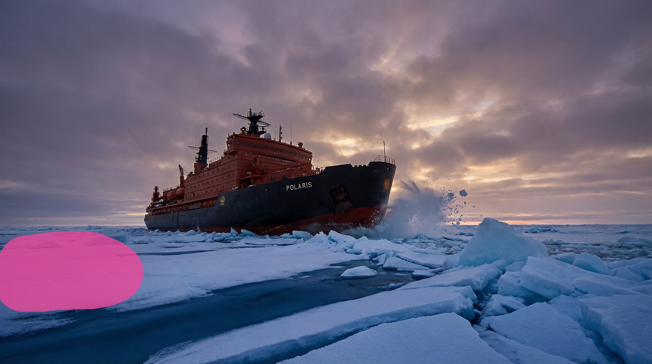 Mask showing area for penguins