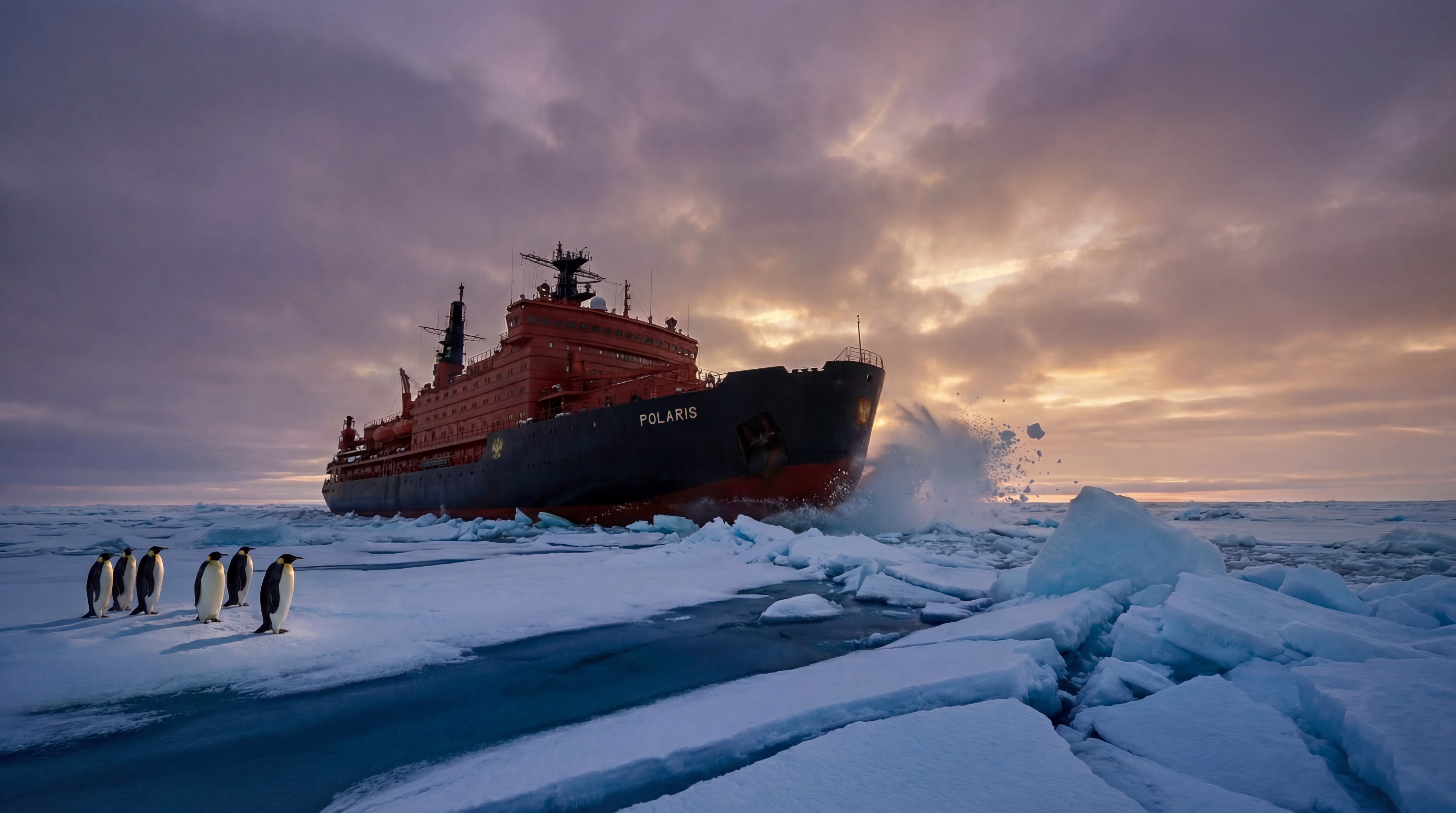 Penguins added to landscape via AI inpainting