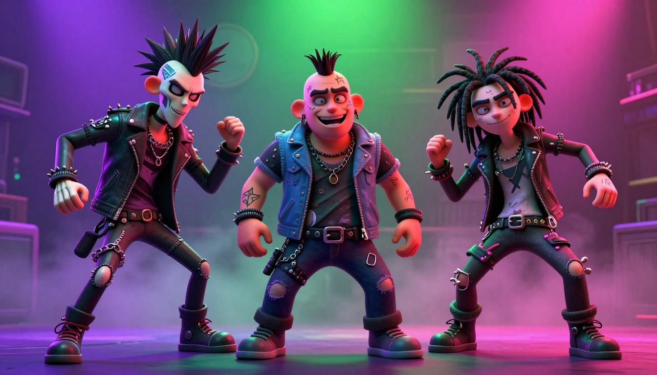 Punk portrait before expression change